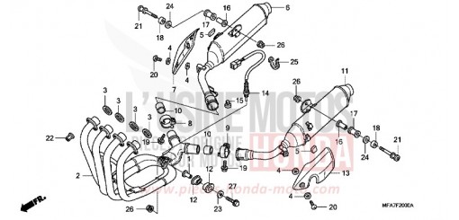 EXHAUST MUFFLER CBF1000A6 de 2006